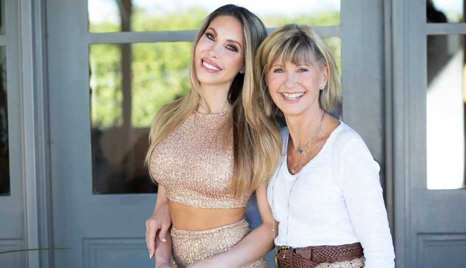 Chloe Lattanzi with her mother Olivia Newton-John