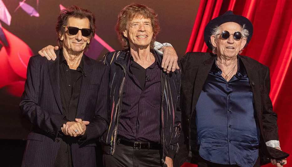 ronnie wood mick jagger and keith richards at a photocall at the rolling stones hackney diamonds launch even in london