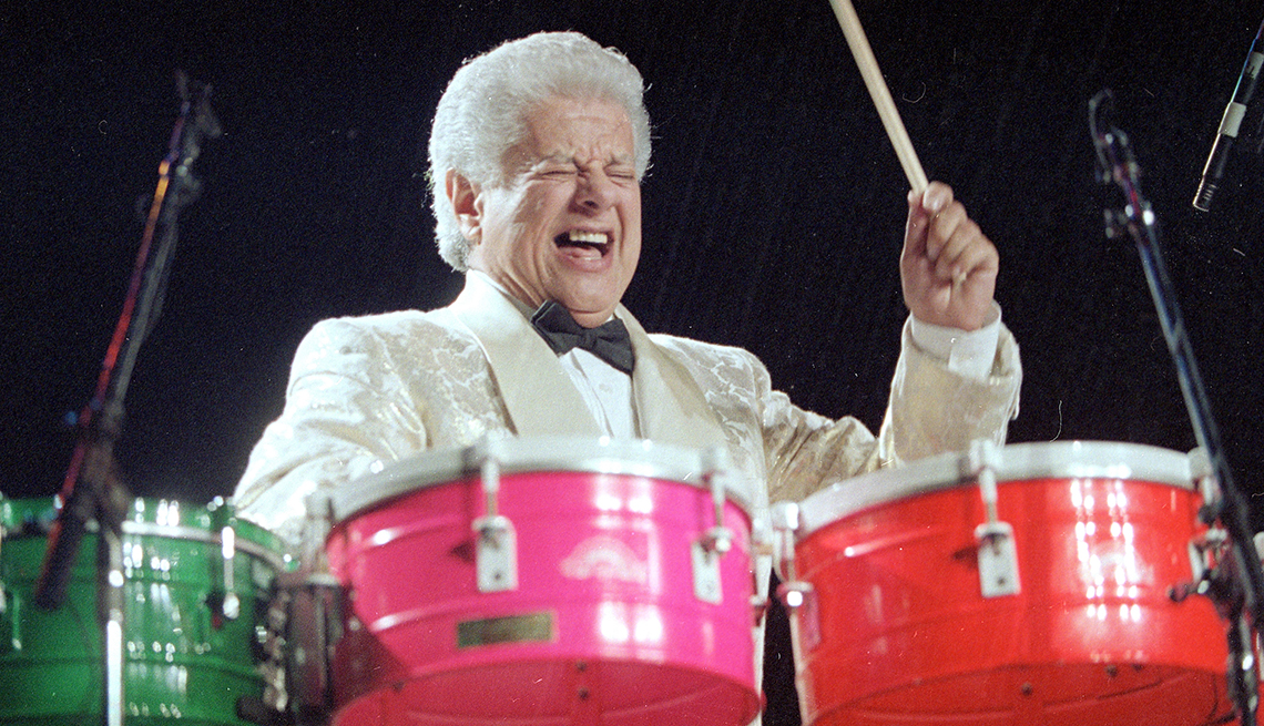 Tito Puente playing the drums