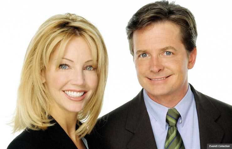 Heather Locklear and Michael J. Fox in Spin City