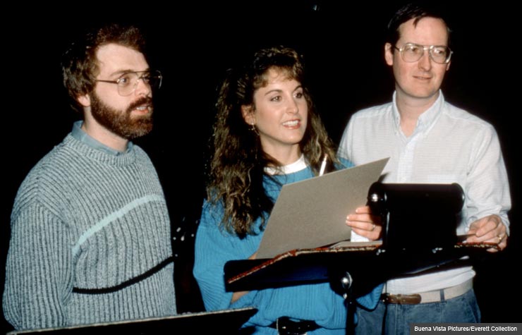 Jodi Benson, center, during recording for The Little Mermaid. (Buena Vista Pictures/Everett Collection)
