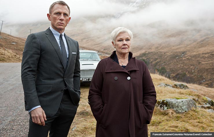 Daniel Craig and Judi Dench in Skyfall. (Francois Duhamel/Columbia Pictures/Everett Collection)