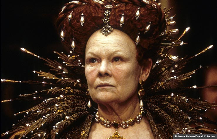 Judi Dench as Elizabeth I in Shakespeare in Love. (Universal Pictures/Everett Collection)