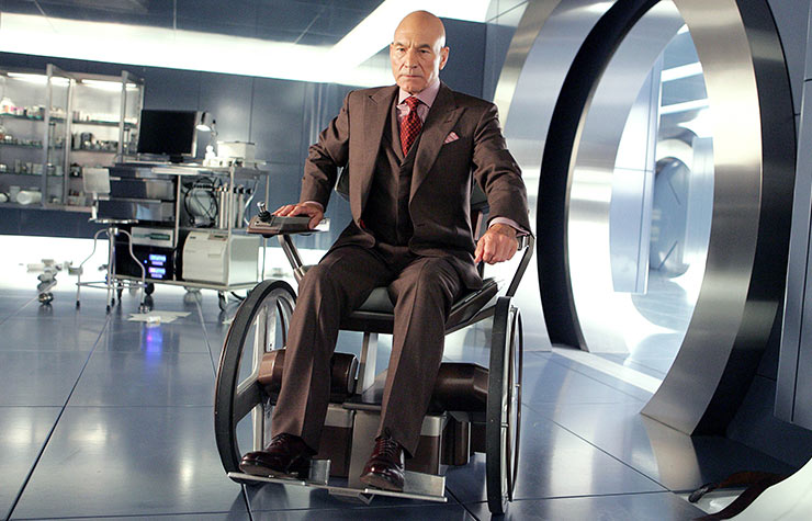 Sir Patrick Stewart in the movie, X-Men: The Last Stand. 