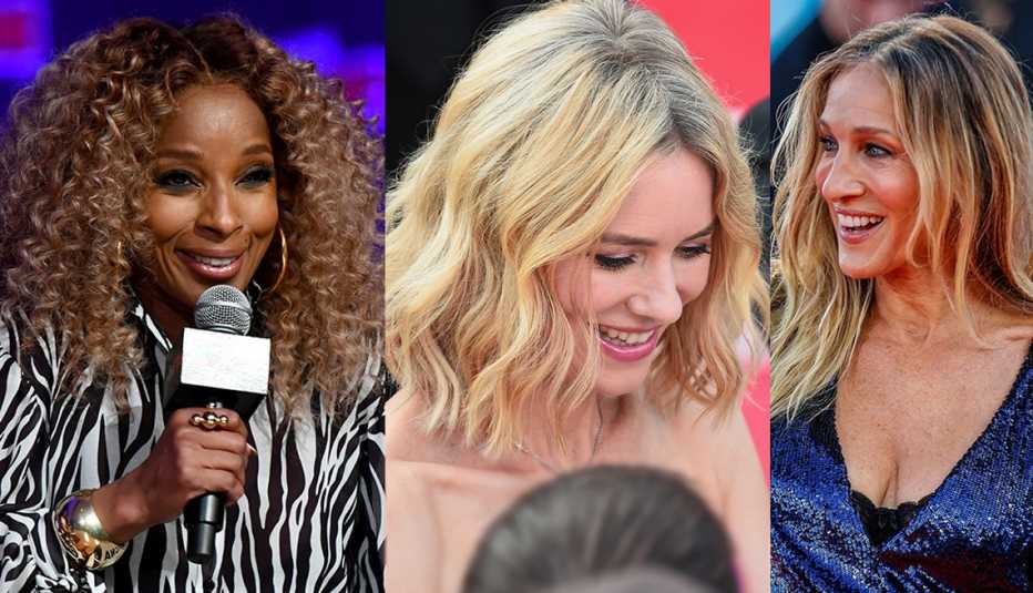 Mary J. Blige, Naomi Watts and Sarah Jessica Parker with hair roots showing