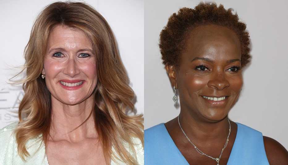 Laura Dern and Vanessa Bell Calloway with rosy cheeks