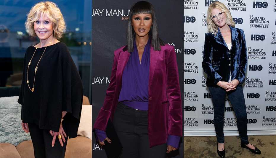 Jane Fonda, Iman Abdelhamid and Sandra Lee dressed up