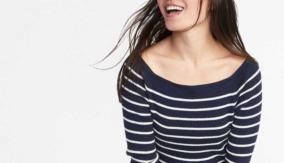 Old Navy Rib-Knit Off-The- Shoulder Sweater for Women 