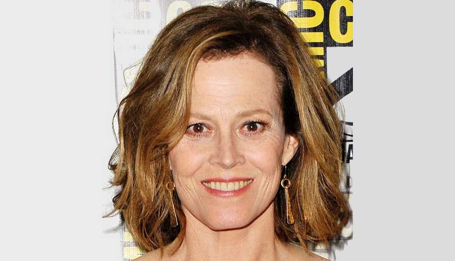 Sigourney Weaver with a lighter hair color.