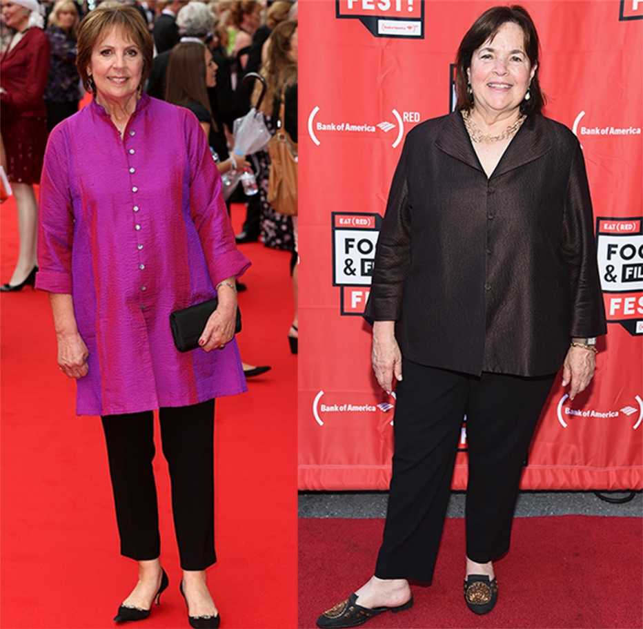 Penelope Wilton and Chef Ina Garten with tunics. 