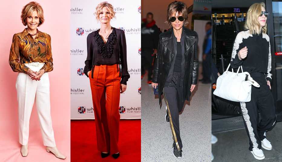 Jane Fonda, Kyra Sedgwick, Lisa Rinna and Cate Blanchett wearing pants.