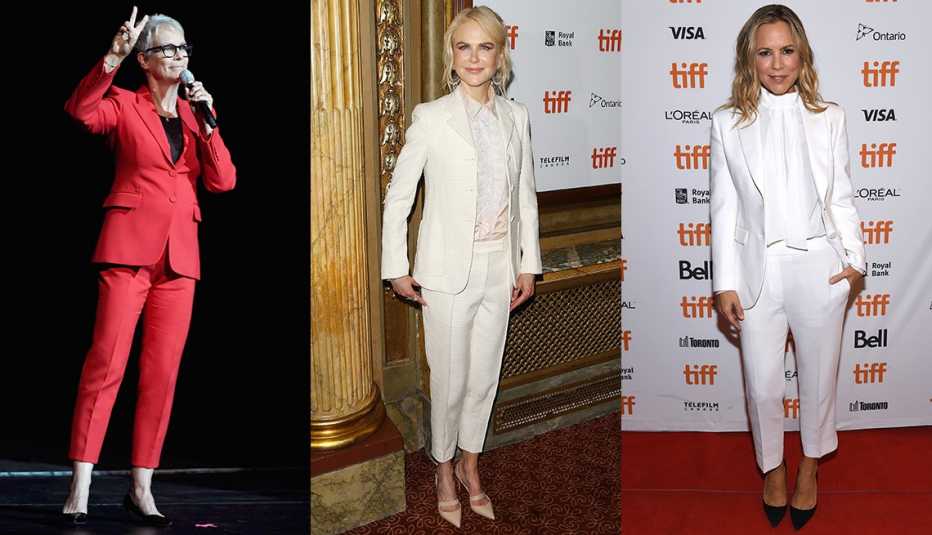 Jamie Lee Curtis, Nicole Kidman and Maria Bello wearing pants.