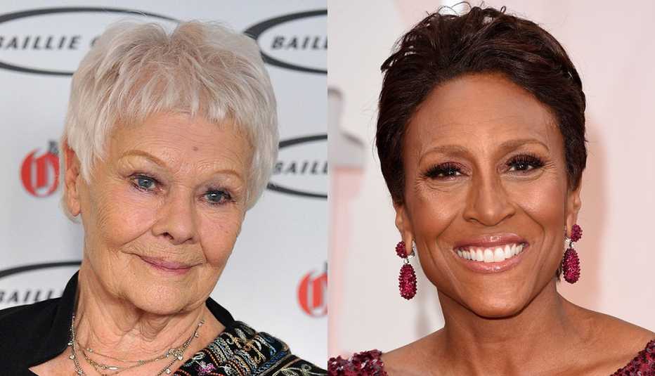 Judy Dench and Robin Roberts with an ultra short cap hairstyle 