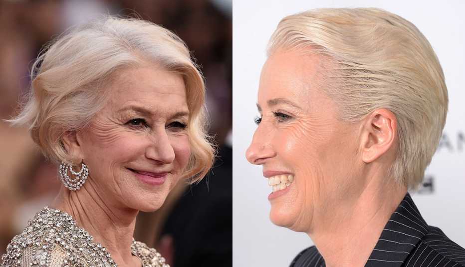 Helen Mirren and Emma Thompson with the short new bob.