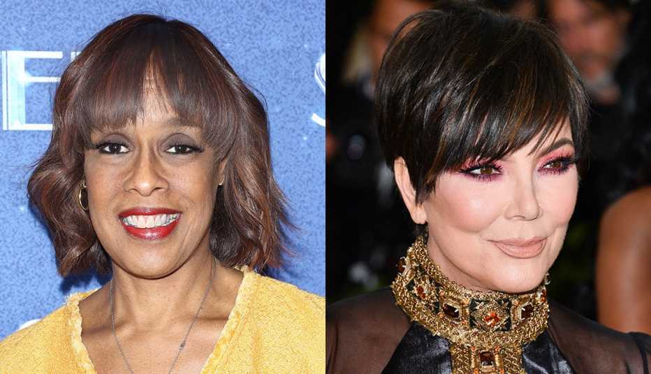Gayle King and Kris Jenner with bangs