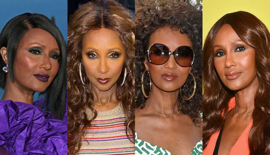 The ever-changing hairstyles of Iman.