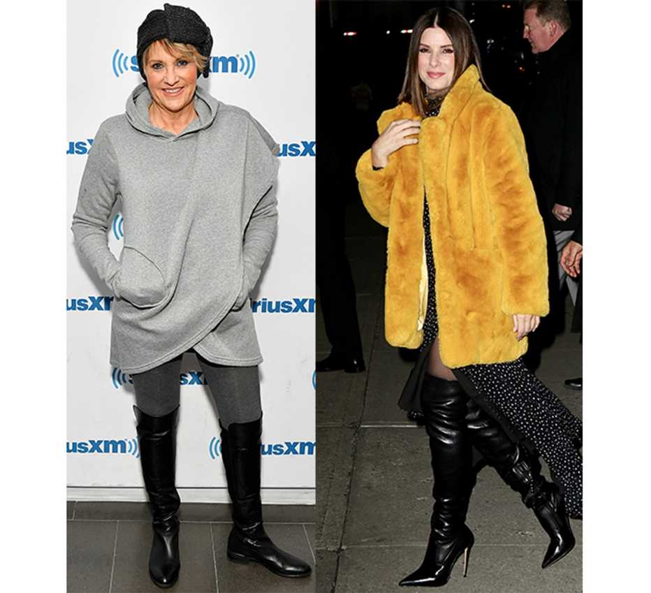 Lorna Luft and  Sandra Bullock in over the knee boots