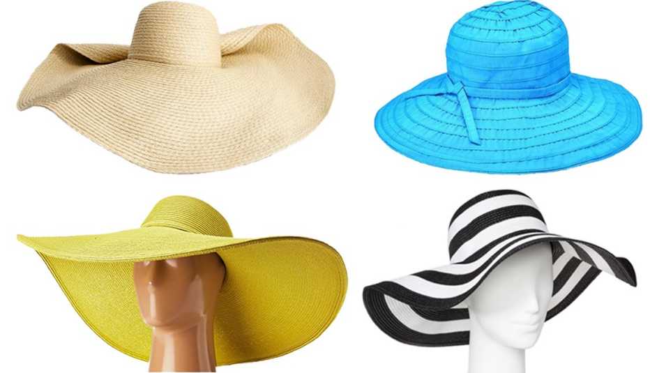 Bow Sun Hats Adjustable Beach Raffia Summer Wide Brim Visor Straw Women  Floppy