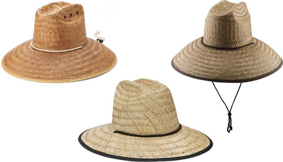 Peter Grimm Hasselhoff Lifeguard Panama Hat Dorfman Pacific Palm Lifeguard Straw Sun Hat Old Navy Straw Lifeguard Hat for Men in Tan