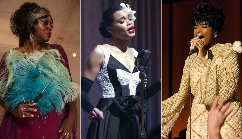 three leading ladies viola davis in ma raineys black bottom andra day in the united states versus billie holiday and jennifer hudson in respect