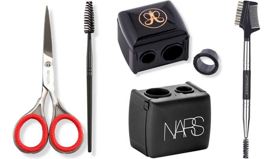 Revlon Brow Set; Anastasia Beverly Hills Makeup Pencil Sharpener; Japonesque Brow & Lash Shaper; Nars Cosmetics Pencil Sharpener