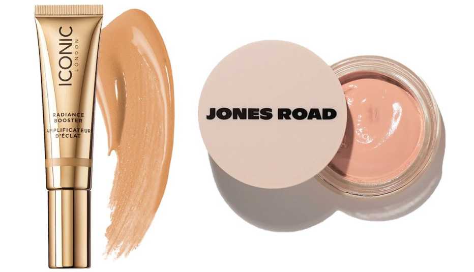 Iconic London Radiance Complexion Booster; Jones Road Beauty What the Foundation