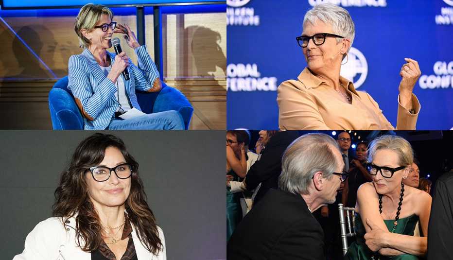 Gina Gershon, Wendie Malick, Jamie Lee Curtis, Steve Buscemi and Meryl Streep all wearing glasses