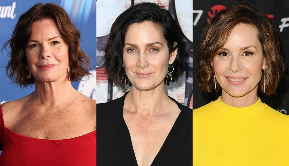 Marcia Gay Harden, Carrie-Anne Moss and Embeth Davidtz each with a layered bob hairstyle