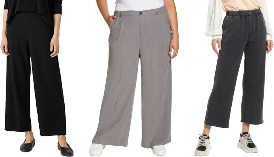 Women Size 8 High Rise Pants Wide Leg Pants Target / A New Day Tan