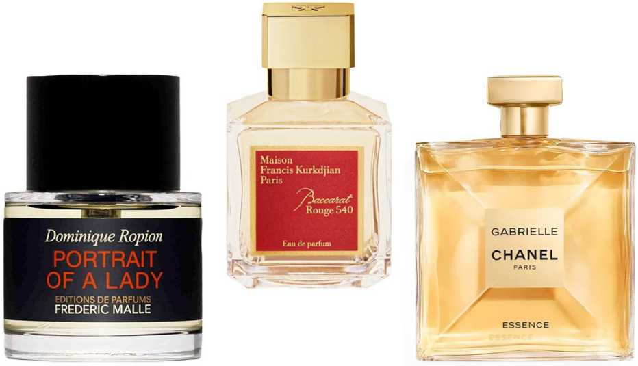 Frédéric Malle Portrait of a Lady Perfume; Maison Francis Kurkdjian Baccarat Rouge 540 Eau de Parfum; Gabrielle Chanel Essence Eau de Parfum Spray