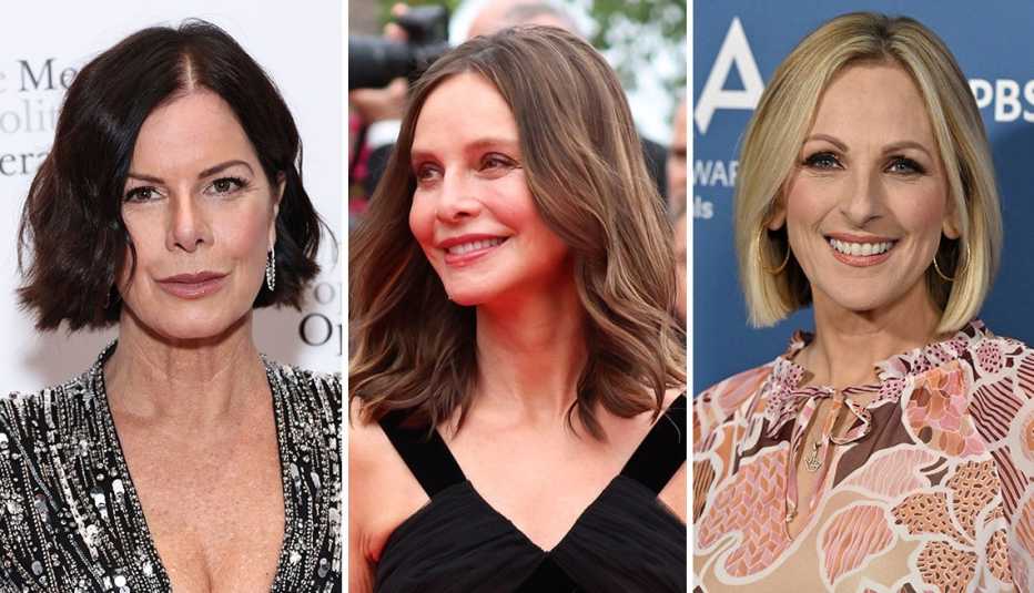 from left to right marcia gay harden then calista flockhart then marlee matlin