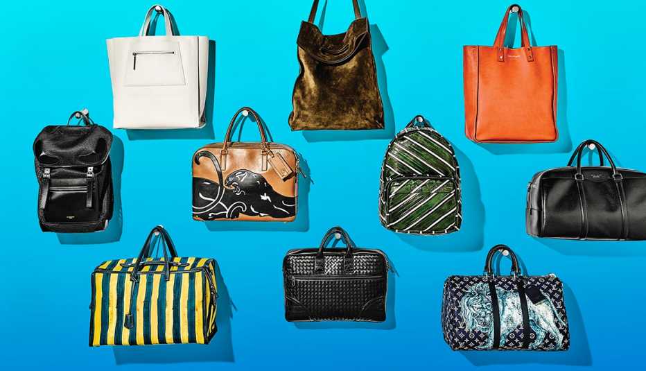 A collection of different types of women's handbags