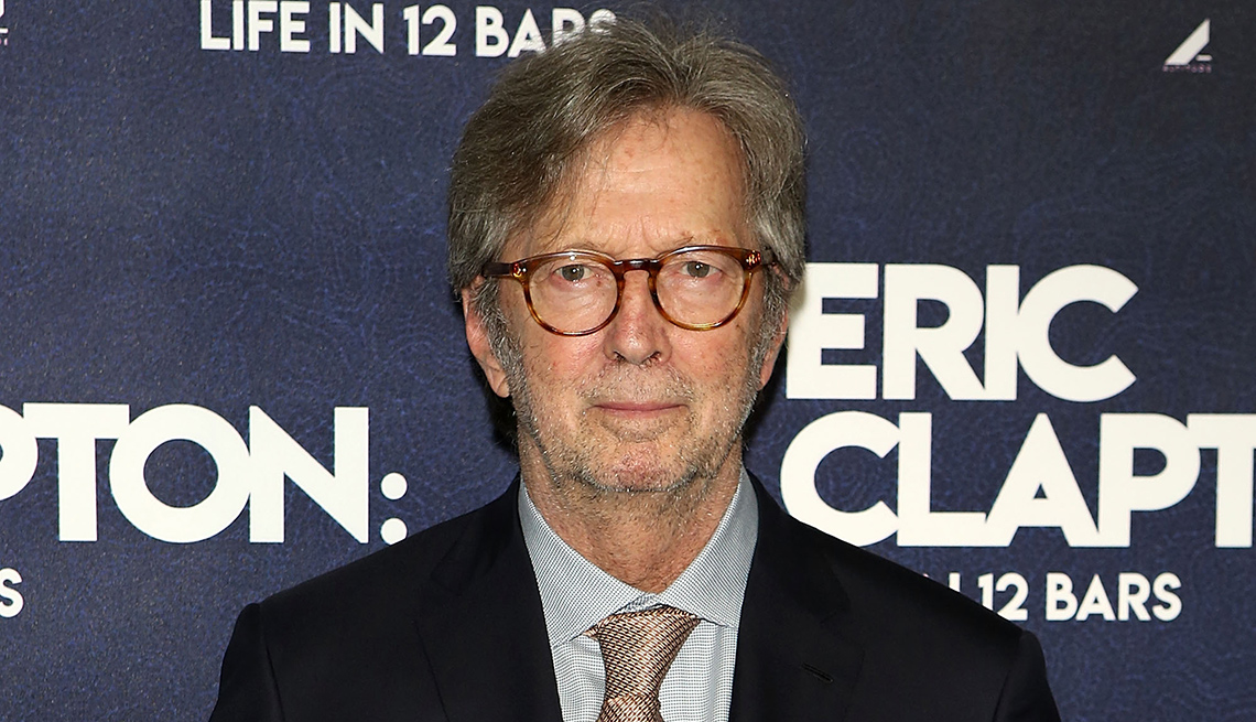 Eric Clapton at his documentary premiere in London
