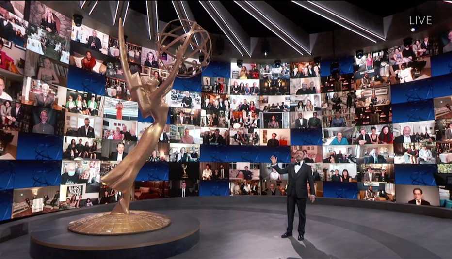 Jimmy Kimmel hosting the 72nd Emmy Awards