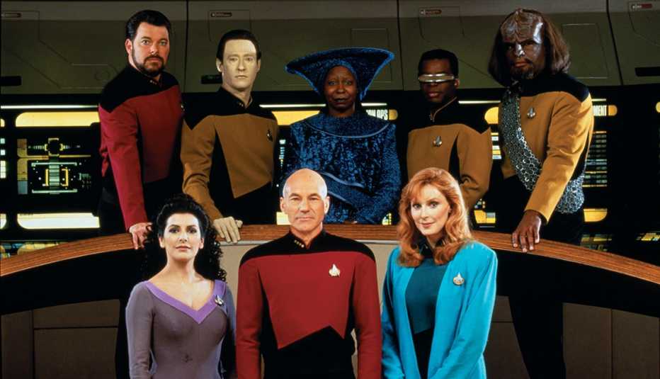 The cast of Star Trek The Next Generation