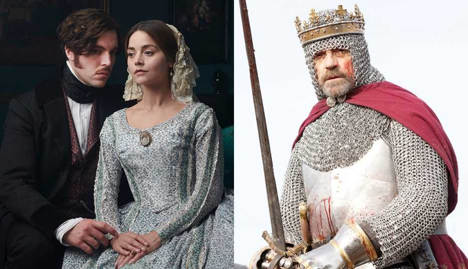 Tom Hughes and Jenna Coleman star in Victoria and Jeremy Irons plays Henry IV in The Hollow Crown
