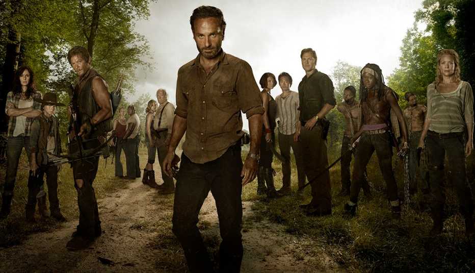 The Season 3 cast of The Walking Dead in a promotional image