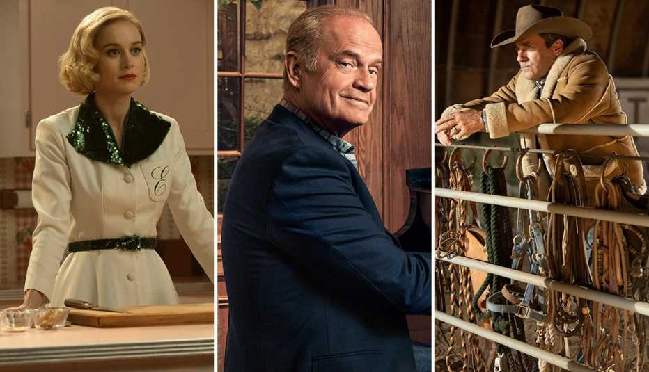 brie larson stars in the apple tv plus series lessons in chemistry kelsey grammer reprises his role as frasier crane in the paramount plus series frasier and jon hamm in season five of the fx series fargo