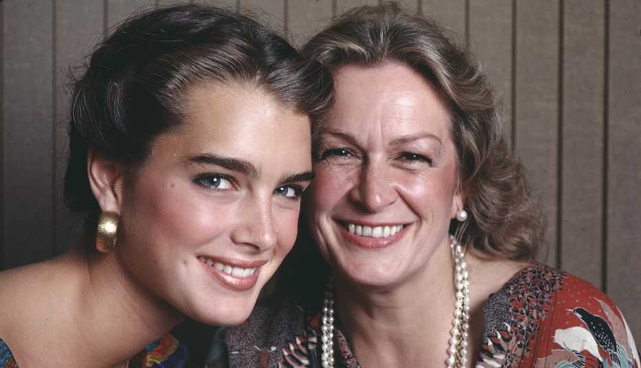 Brooke Shields and her mother Teri pose together for a portrait in New York