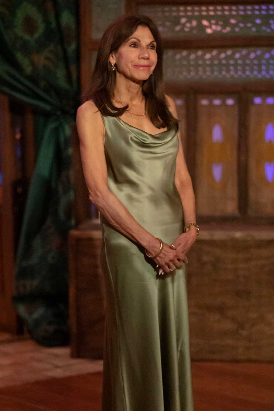 Theresa at the rose ceremony on "The Golden Bachelor."