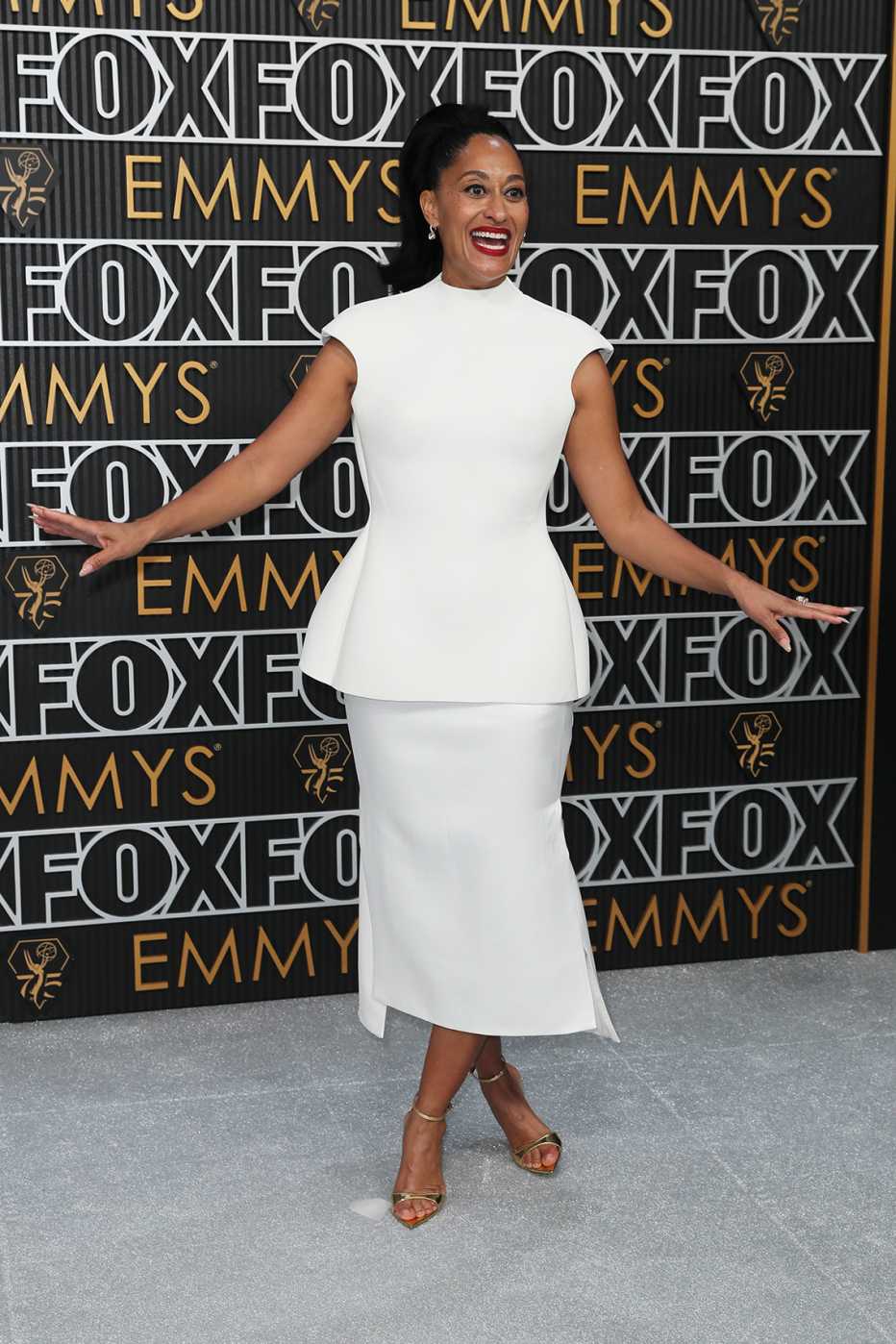 Tracee Ellis Ross on the red carpet at the 75th Emmy Awards