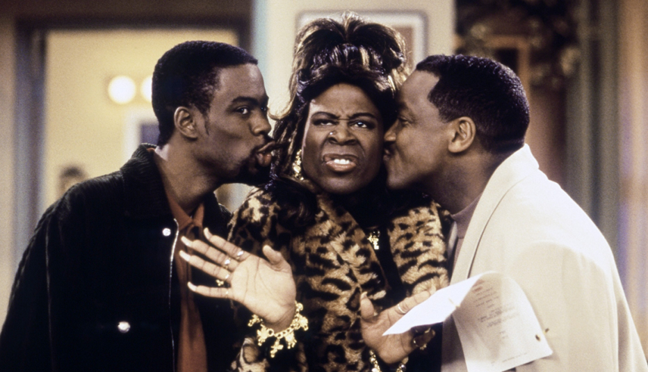 from left chris rock martin lawrence and howard mccrary on the sitcom martin