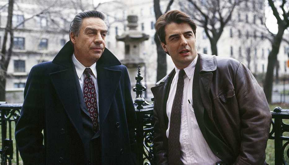 left jerry orbach right chris noth on law and order