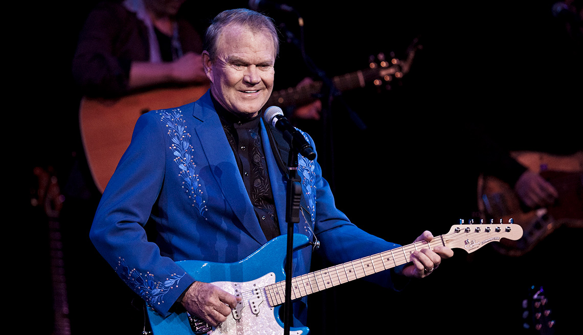 Glen Campbell performs at Town Hall in New York during his 'Goodbye Tour' in 2012.