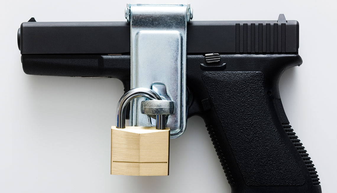 a lock on a gun