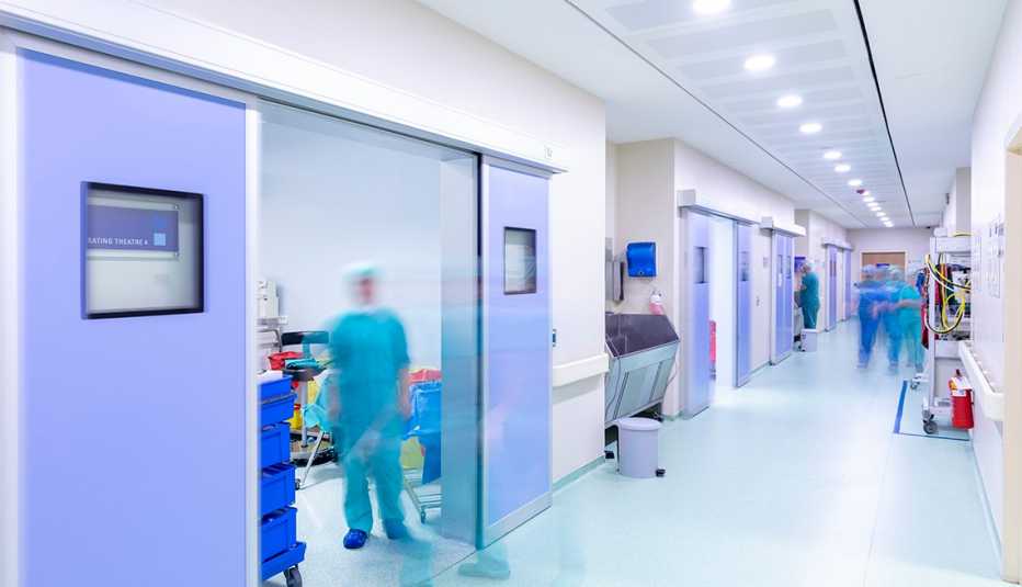 Hospital operating room corridor