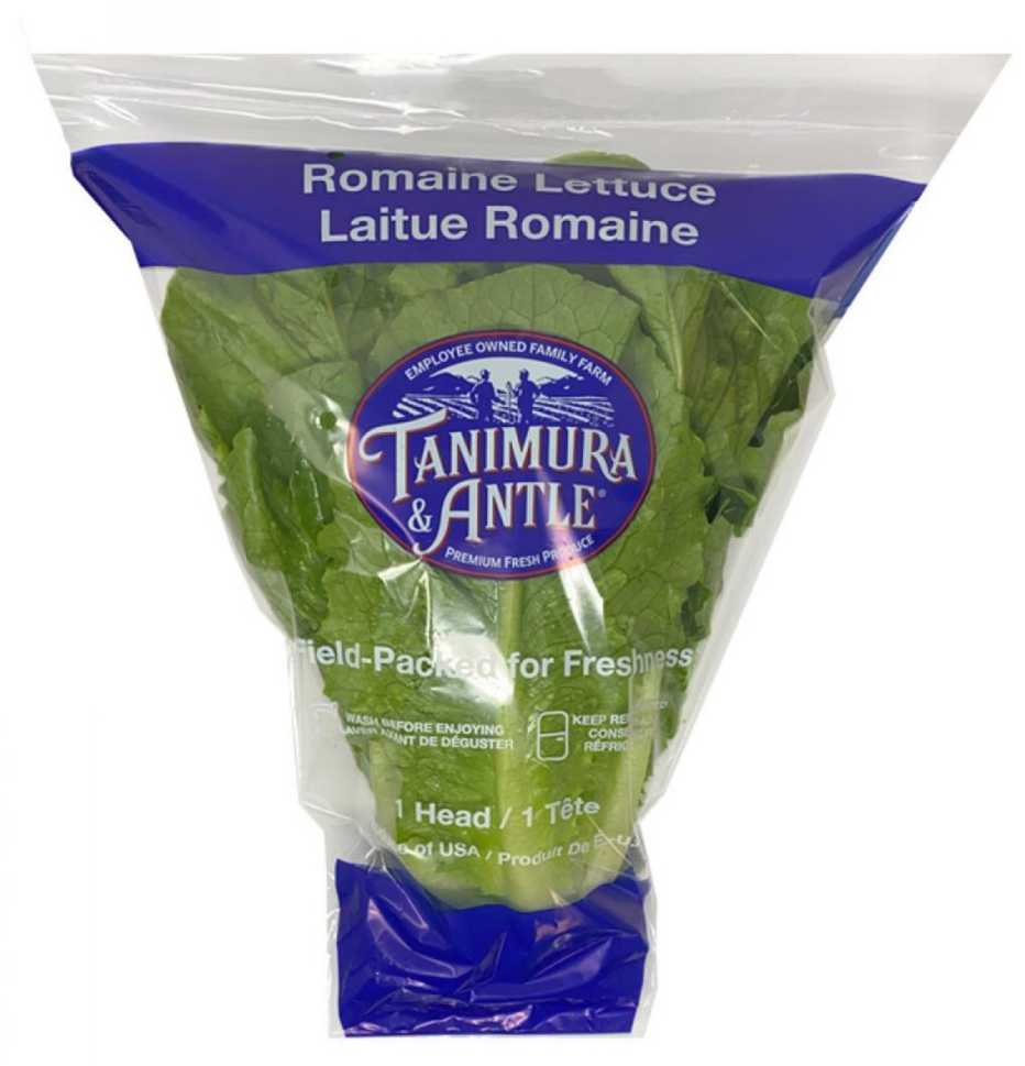 bag of tanimura and antle romaine lettuce