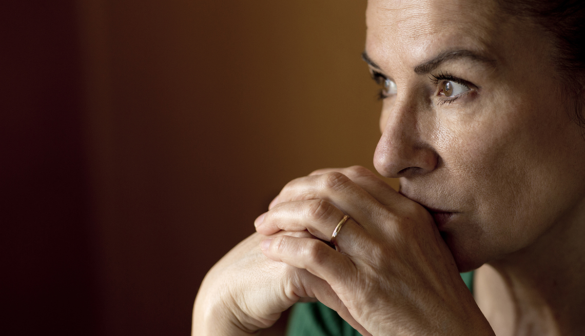 woman looking depression, staring away from the camera