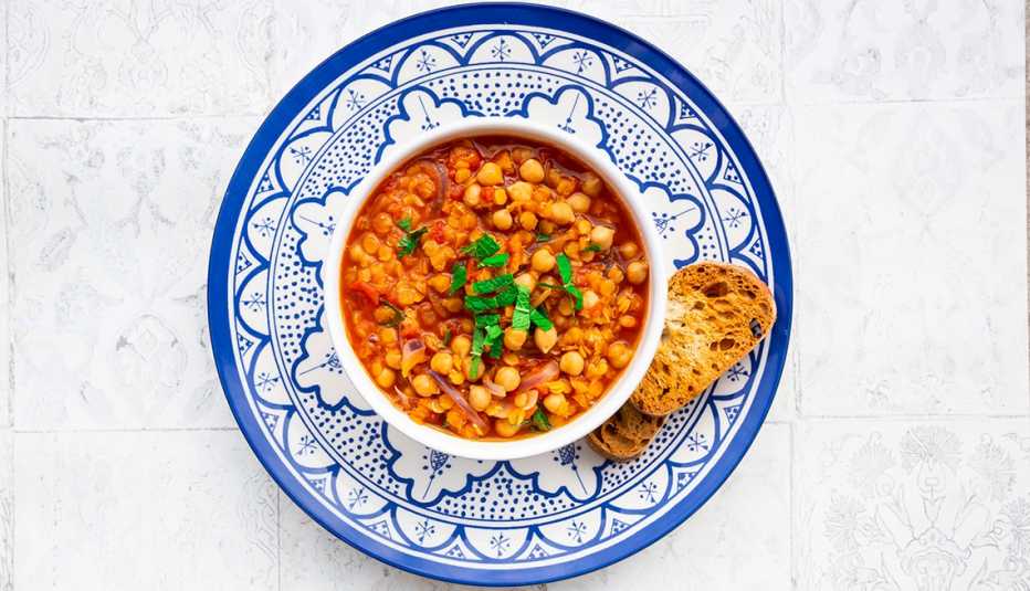 Lentil and chickpea stew
