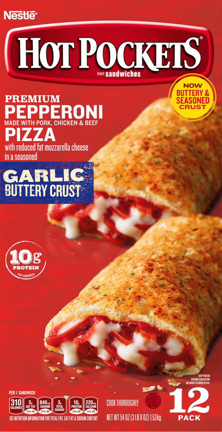Recall issued for Pepperoni Hot Pockets, which may contain glass and hard  plastic 